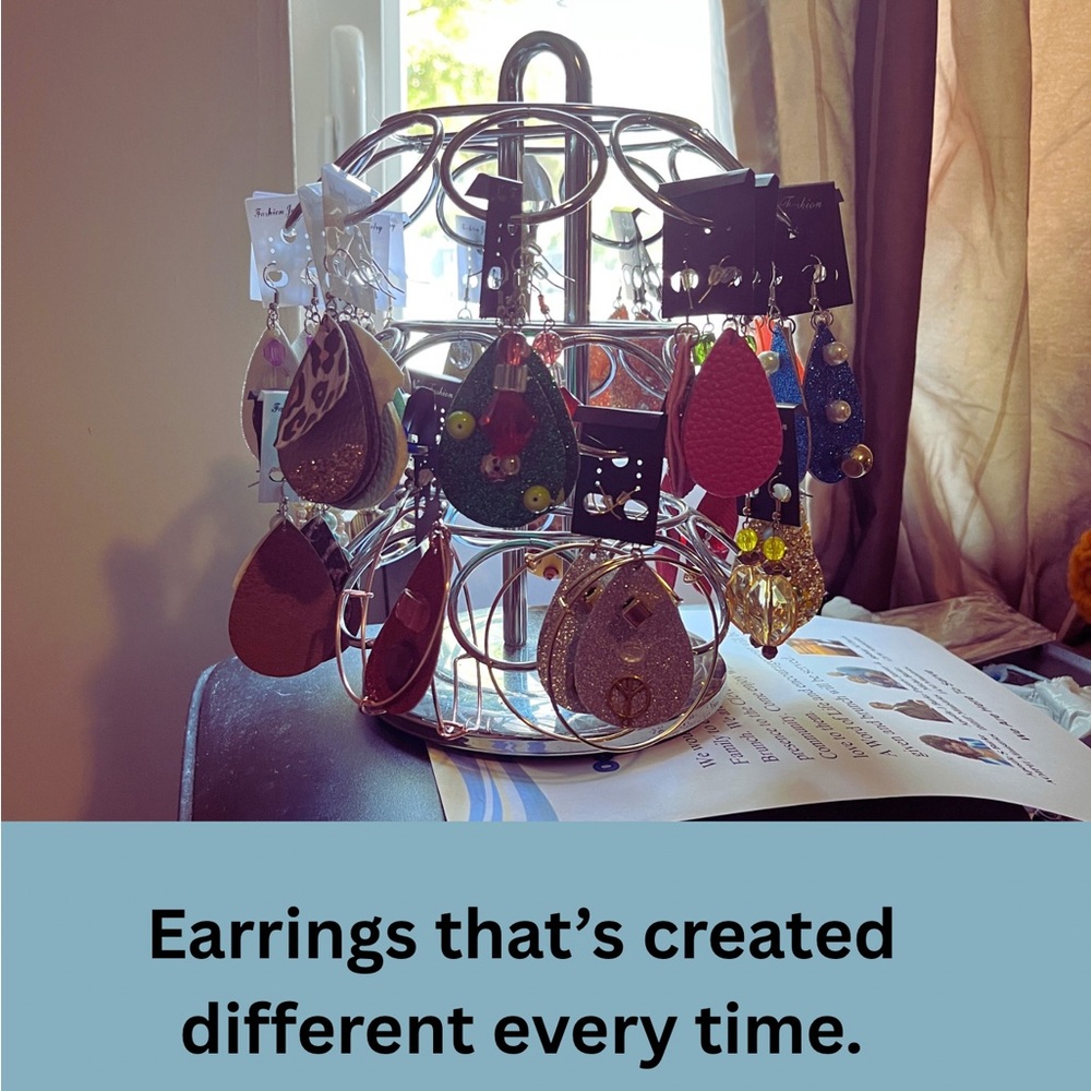 Colorful Teardrop Earrings Set